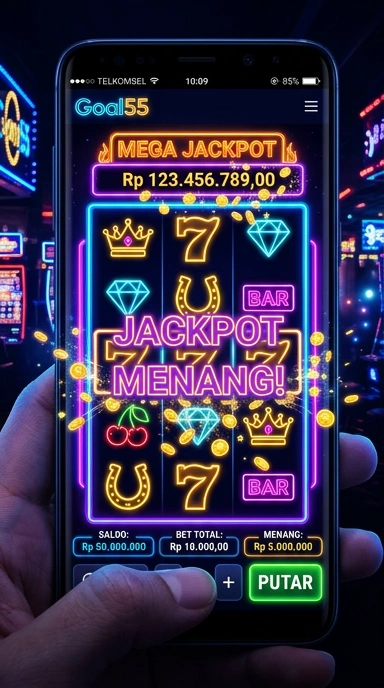 Screenshot tampilan antarmuka aplikasi goal55 yang modern.
